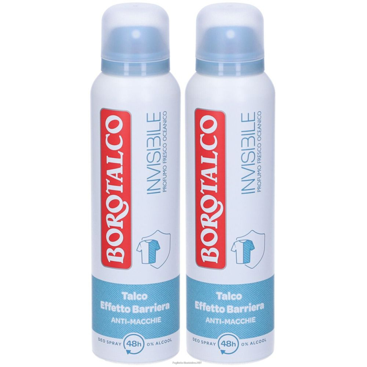 Trova Offerte di borotalco invisibile profumo fresco oceanico set da 2 2x150 ml deodora e compra online