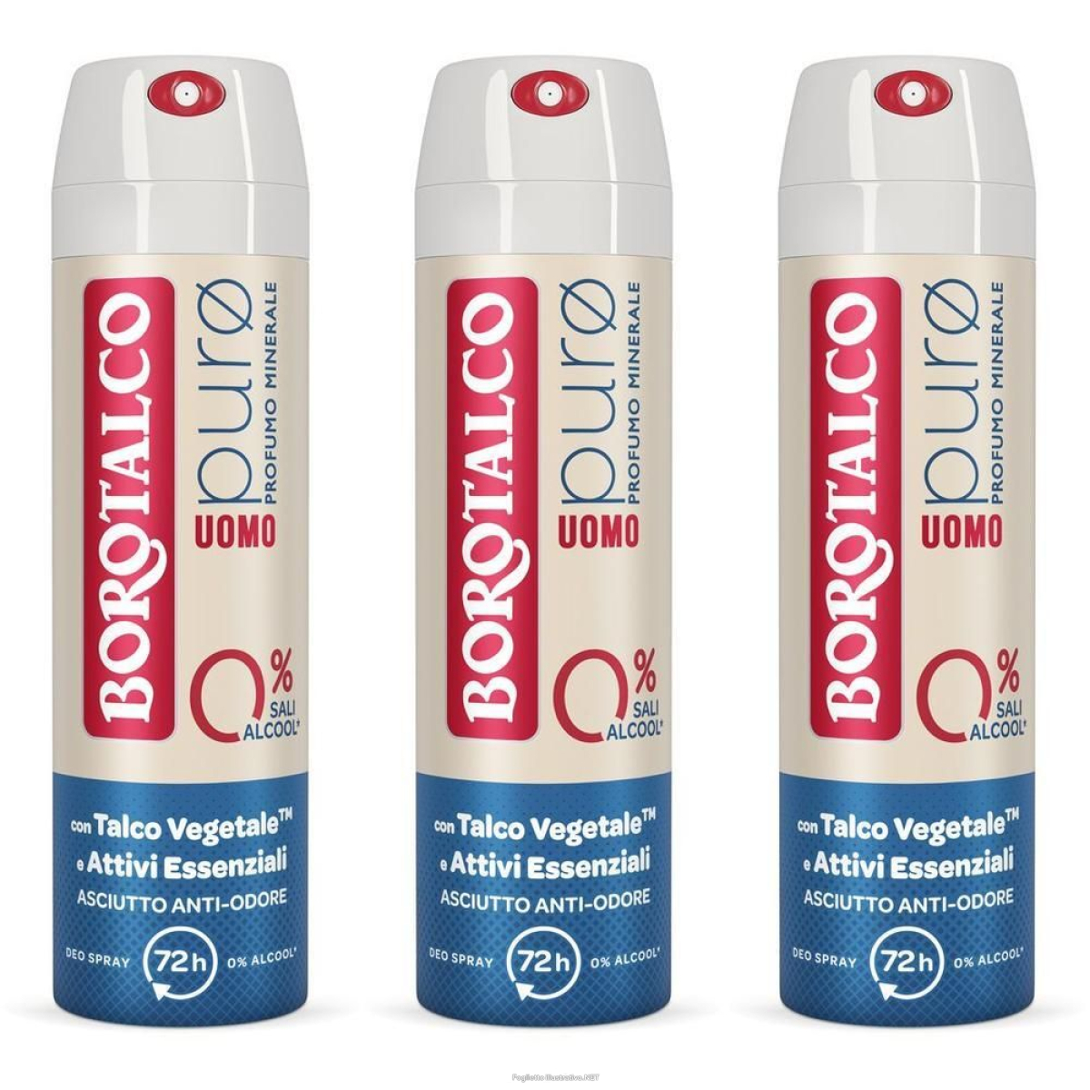 Trova Offerte di borotalco uomo deodorante puro spray (150ml) 3x150 ml e compra online