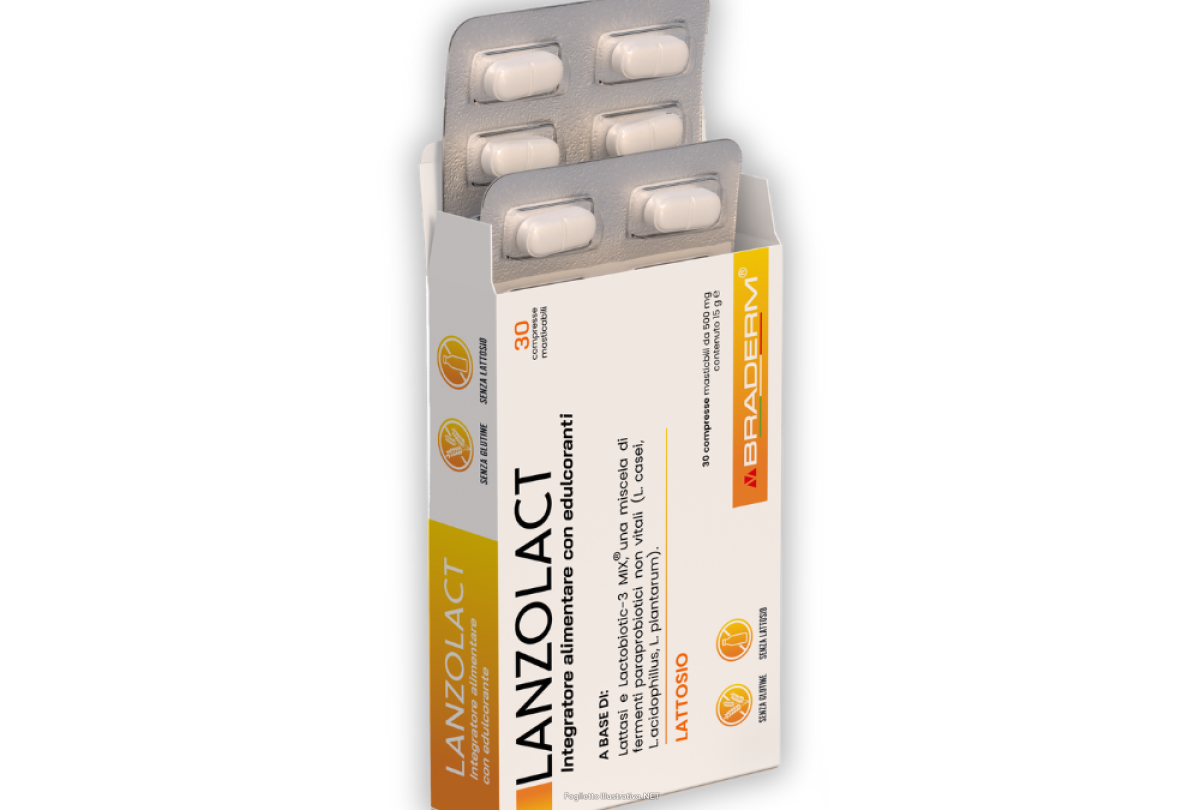 Trova Offerte di braderm lanzolact integratore lattasi per digestione lattosio senza glutine 30 compresse e compra online
