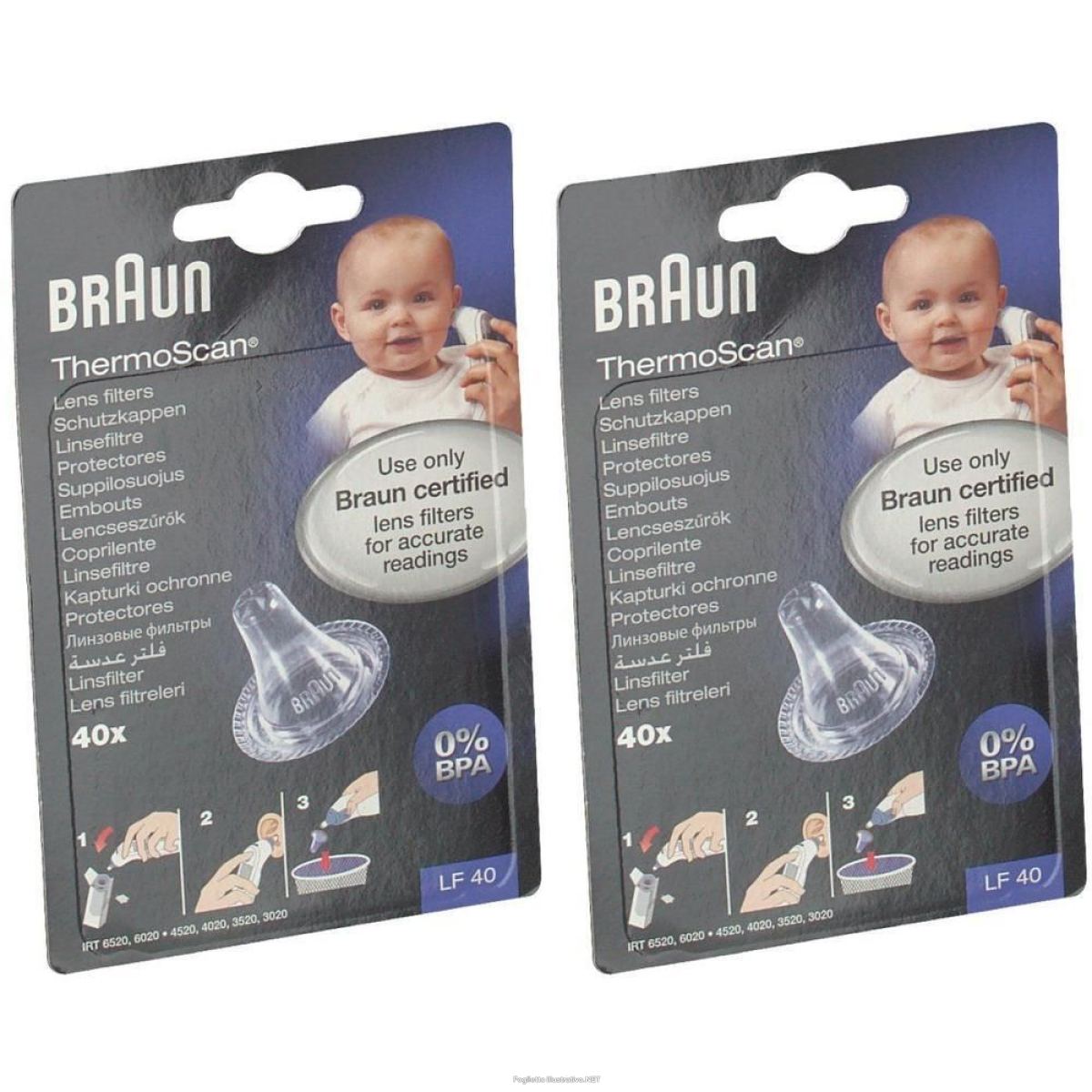 Trova Offerte di braun thermoscan® coprilente lf40 2x40 st e compra online