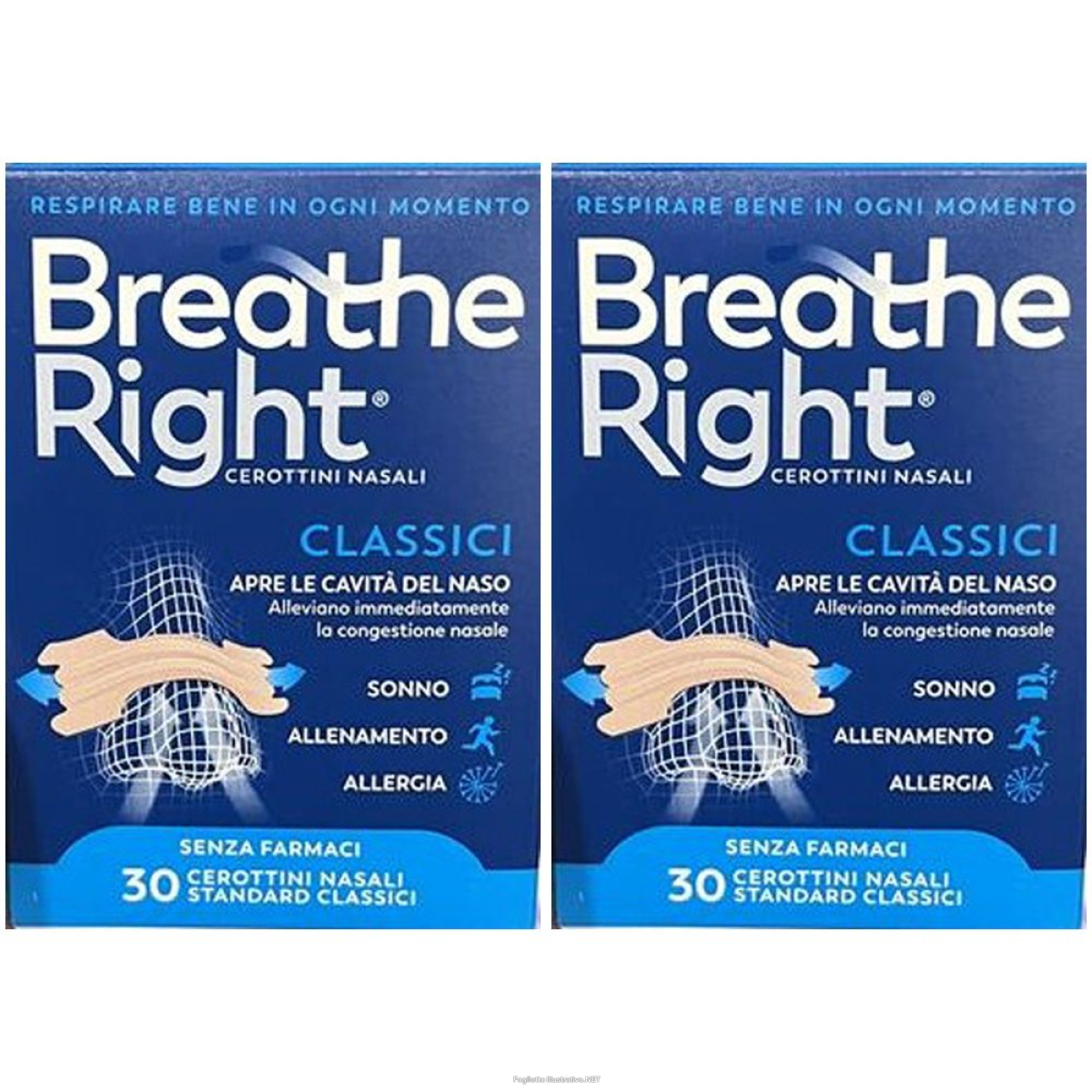 Trova Offerte di breathe right® respirabene classici standard set da 2 2x30 pz cerotto e compra online