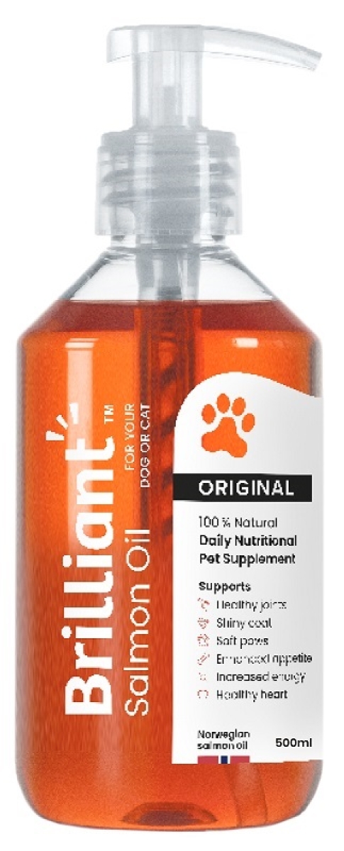 Trova Offerte di Brilliant salmon oil salmone - alimento semplice per cani e gatti 500 ml e compra online