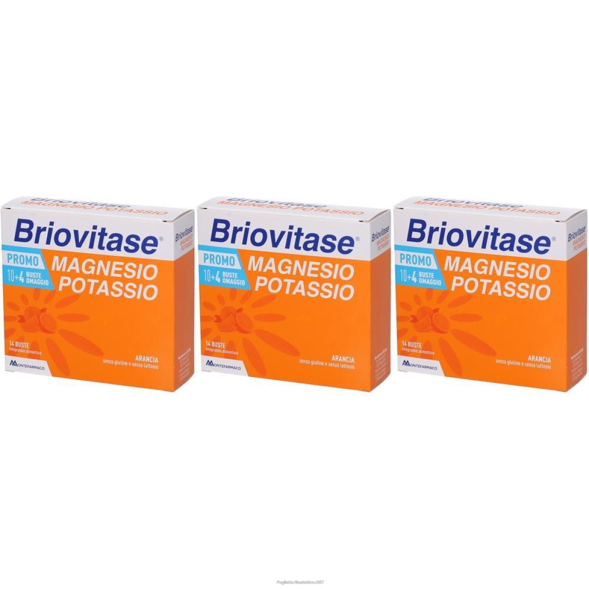 Trova Offerte di briovitase magnesio e potassio gusto arancia 14 bustine 3x14 pz bustin e compra online