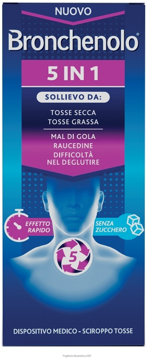 Trova Offerte di bronchenolo 5 in 1 sollievo da tosse secca e grassa mal di gola e raucedine sciroppo 120ml e compra online