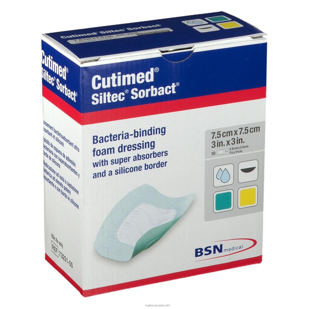 Trova Offerte di bsn medical cutimed® siltec sorbact 7,5 x cm 10 pz compresse e compra online