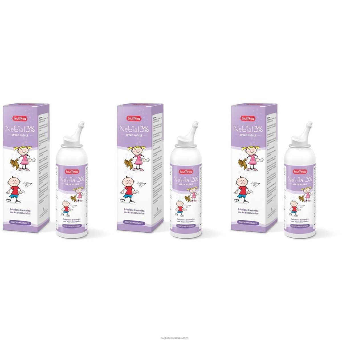 Trova Offerte di buona nebial 3% spray nasale 3x100 ml nasale e compra online