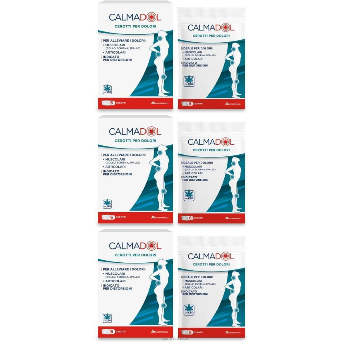Cerca Prezzi di calmadol cerotti per dolori 6 pezzi con cbd 3x6 st e acquista online