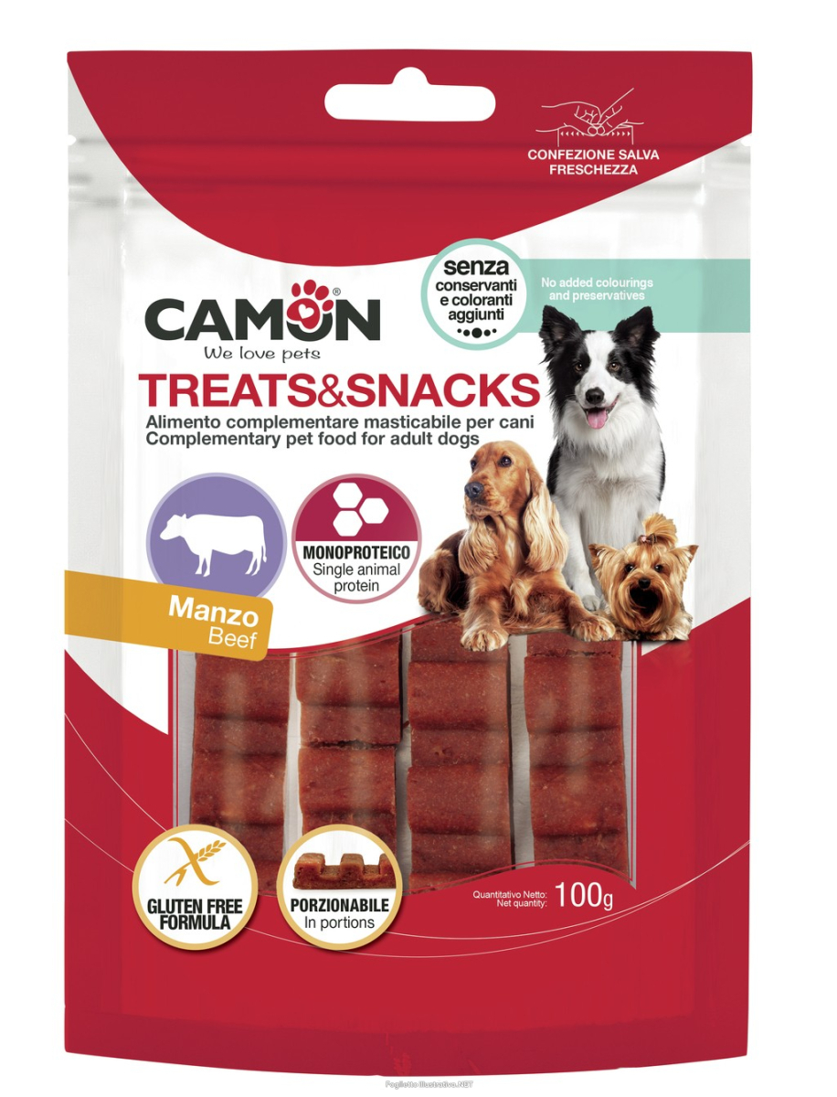 Cerca Prezzi di camon cane snack treats barretta porzionabile manzo 100gr e acquista online