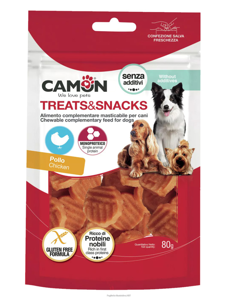 Cerca Prezzi di camon cane snack treats monetine pollo 80gr e acquista online