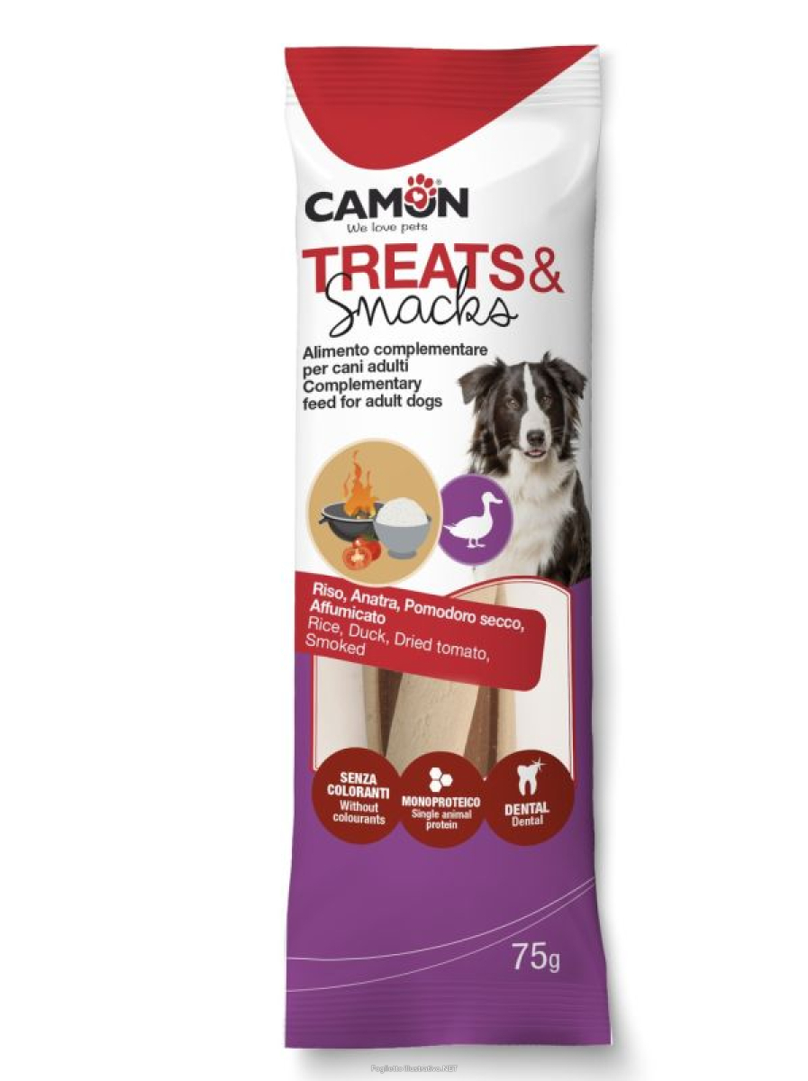 Cerca Prezzi di camon double twisted sticks di riso con anatra 75g e acquista online