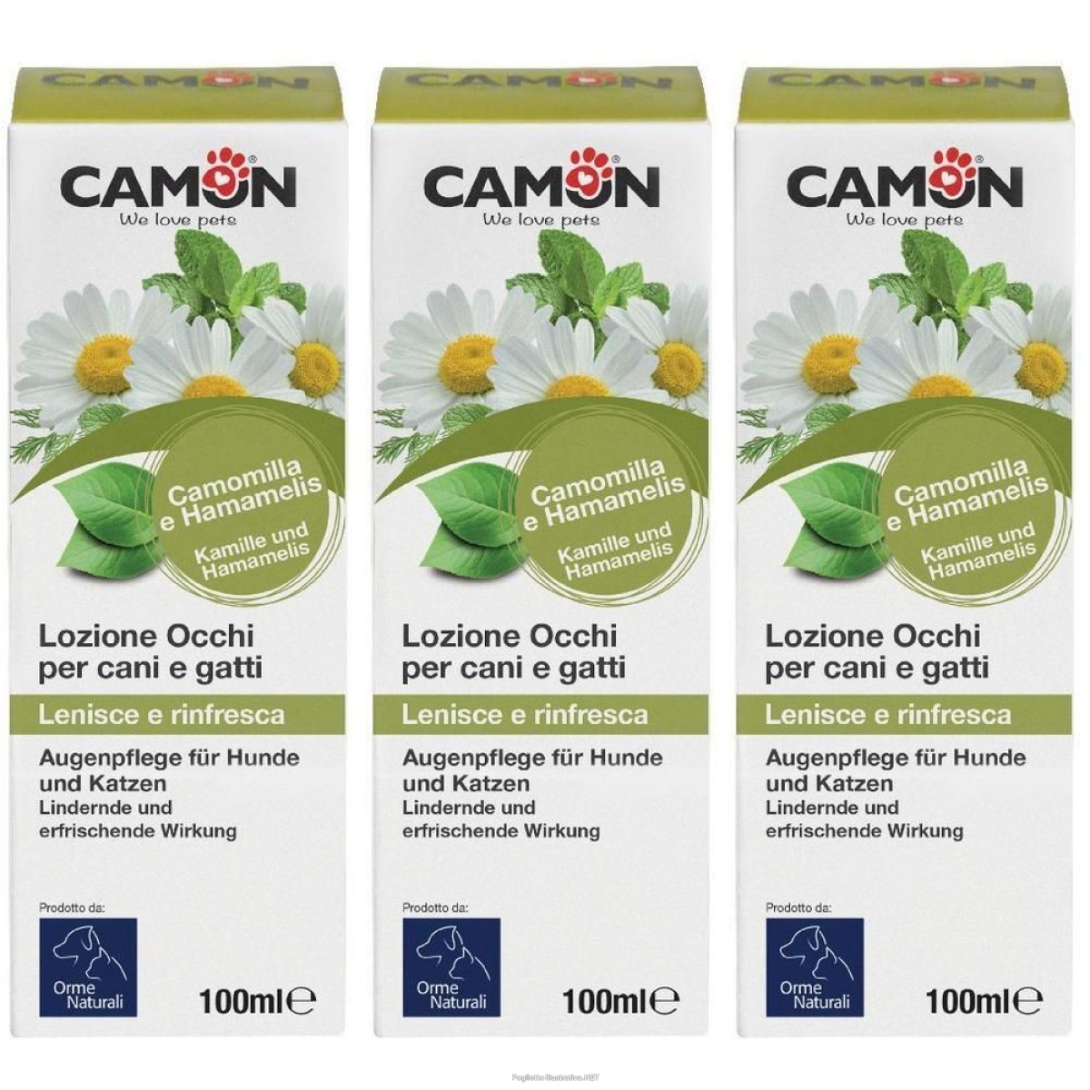 Cerca Prezzi di Camon Lozione Occhi Camomilla e Hamamelis per Cani Gatti 3x100 ml lo e acquista online