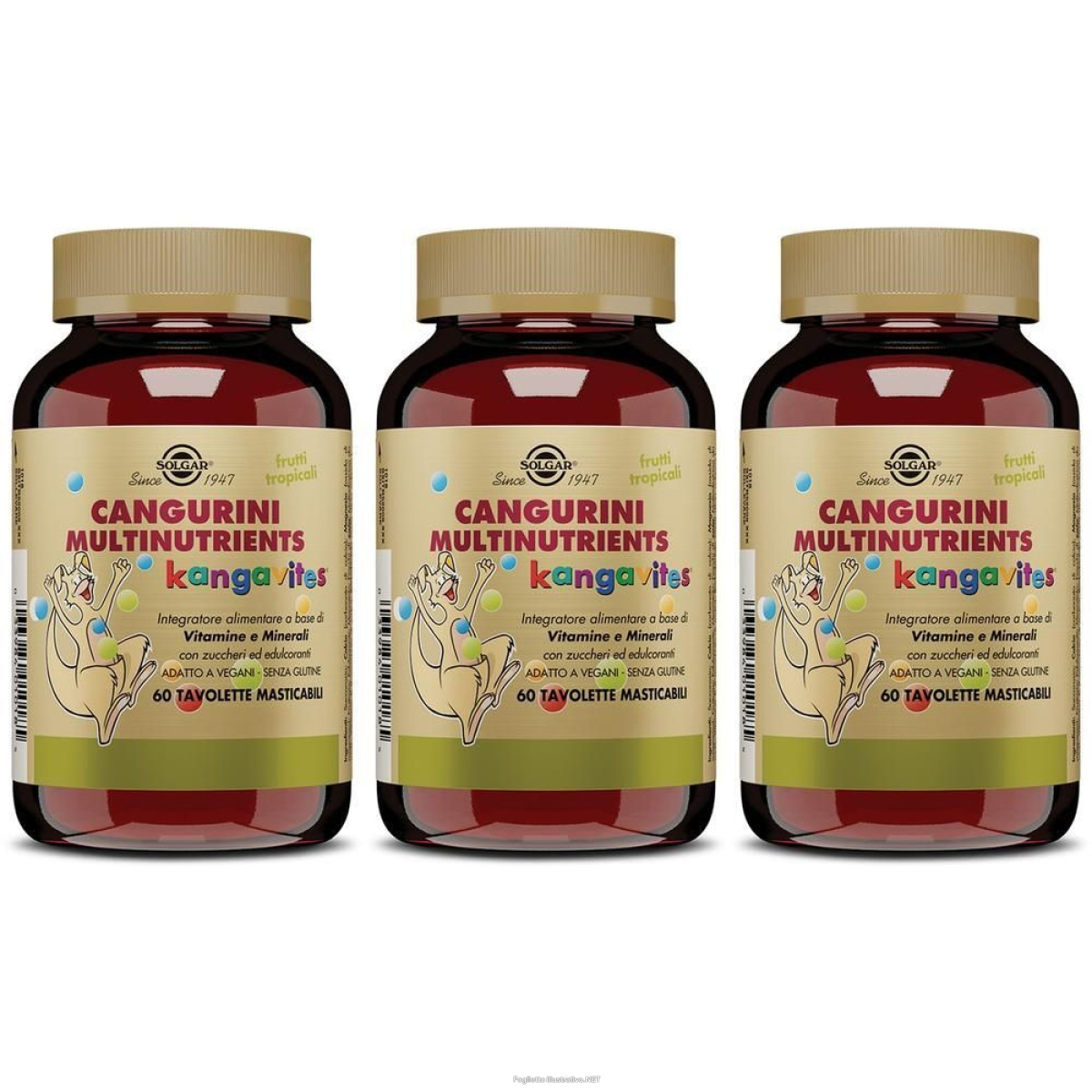 Cerca Prezzi di cangurini multinutrients frutti tropicali 60 tavolette 3x95,7 g compre e acquista online
