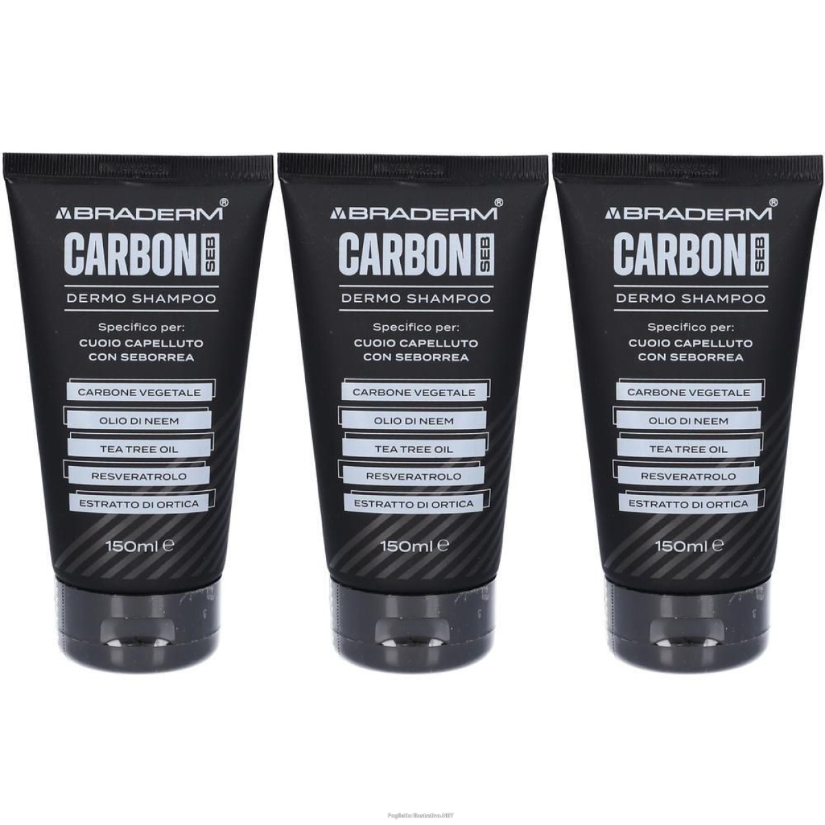 Cerca Prezzi di carbon seb dermo shampoo 150 ml 3x150 ml e acquista online