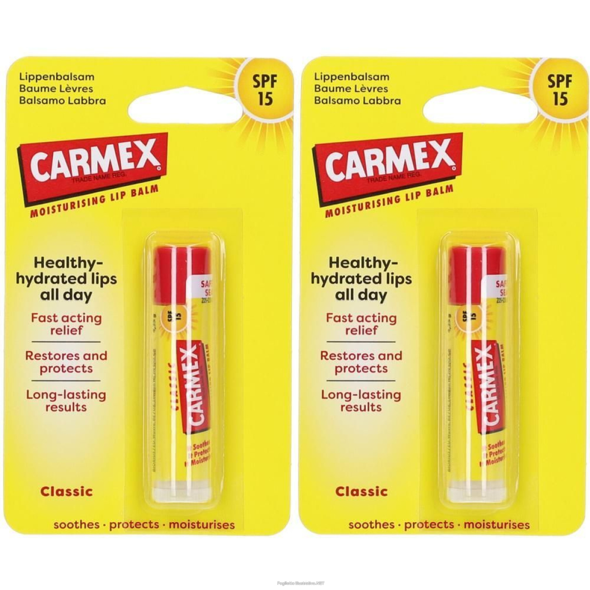 Cerca Prezzi di carmex balsamo labbra classico spf15 2x4,25 g e acquista online