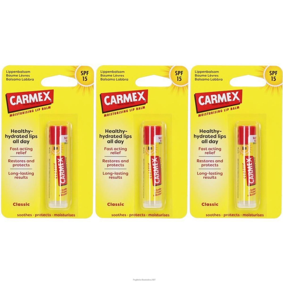 Cerca Prezzi di carmex balsamo labbra classico spf15 3x4,25 g e acquista online