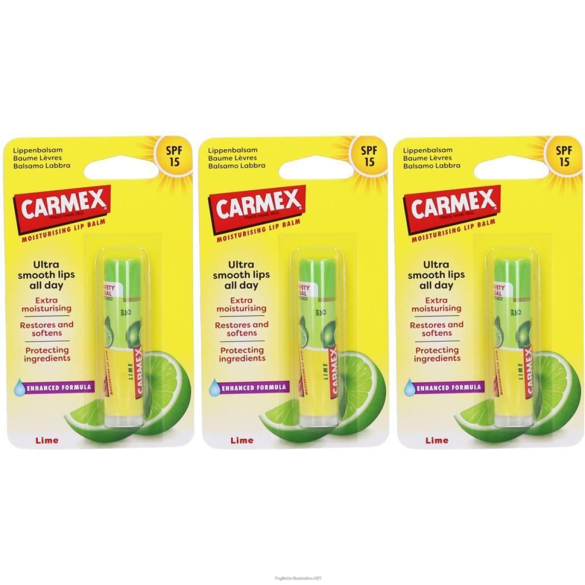 Cerca Prezzi di carmex balsamo labbra lime spf15 3x4,25 g e acquista online