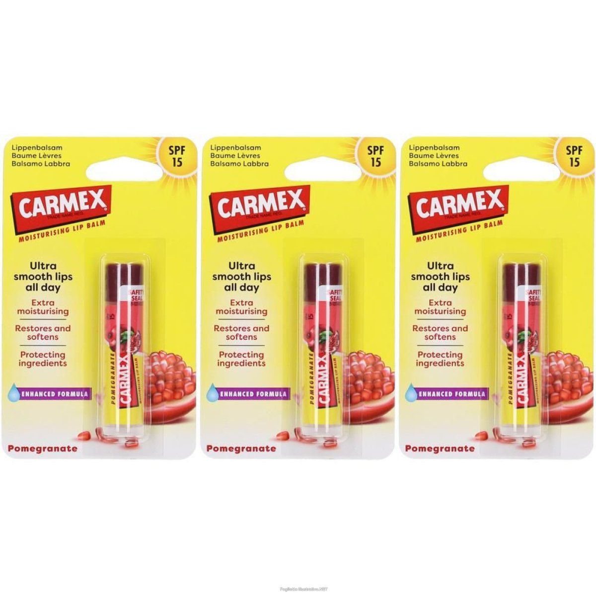 Cerca Prezzi di carmex balsamo labbra melograno spf15 3x4,25 g e acquista online