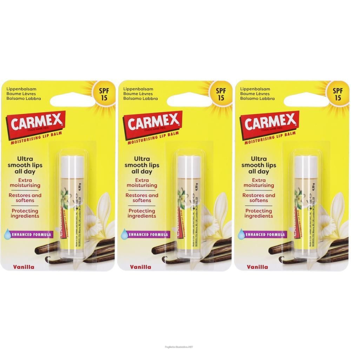 Cerca Prezzi di carmex balsamo labbra vaniglia spf15 3x4,25 g e acquista online