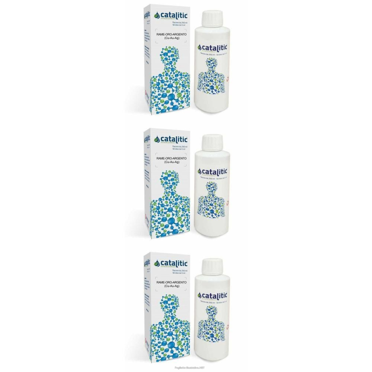 Cerca Prezzi di catalitic rame oro argento cu-au-ag oligoelementi 250 ml 3x250 ml solu e acquista online