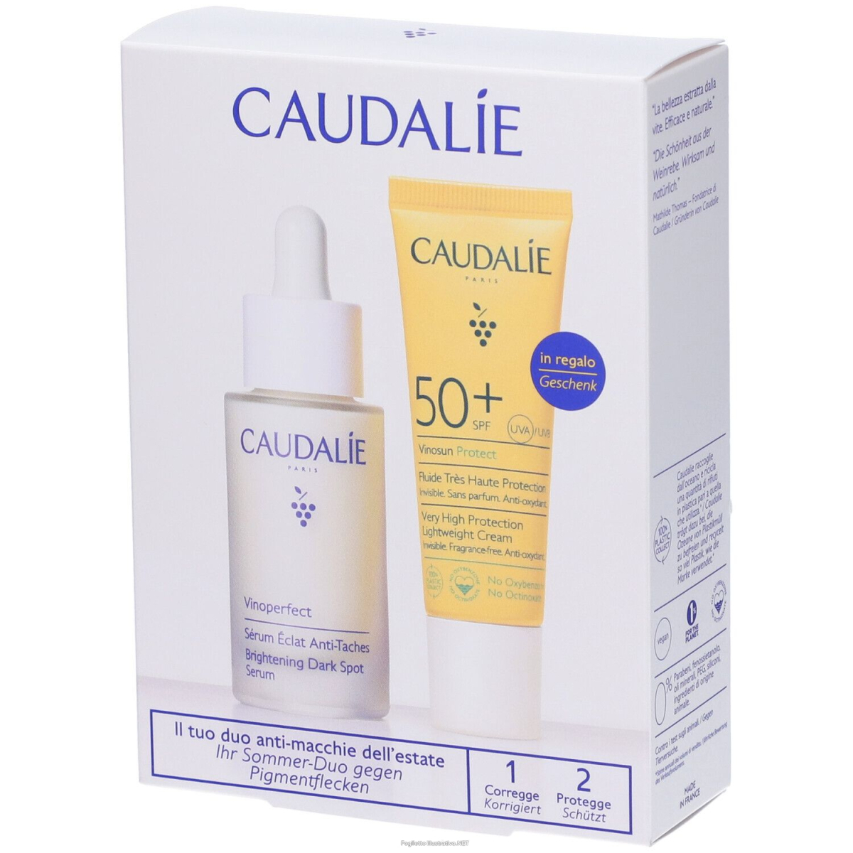 Cerca Prezzi di caudalie cofanetto vinoperfect siero + vinosun fluido solare viso spf50+ - siero antimacchie 30 ml + fluido solare viso 20 ml - edizione 2025 e acquista online