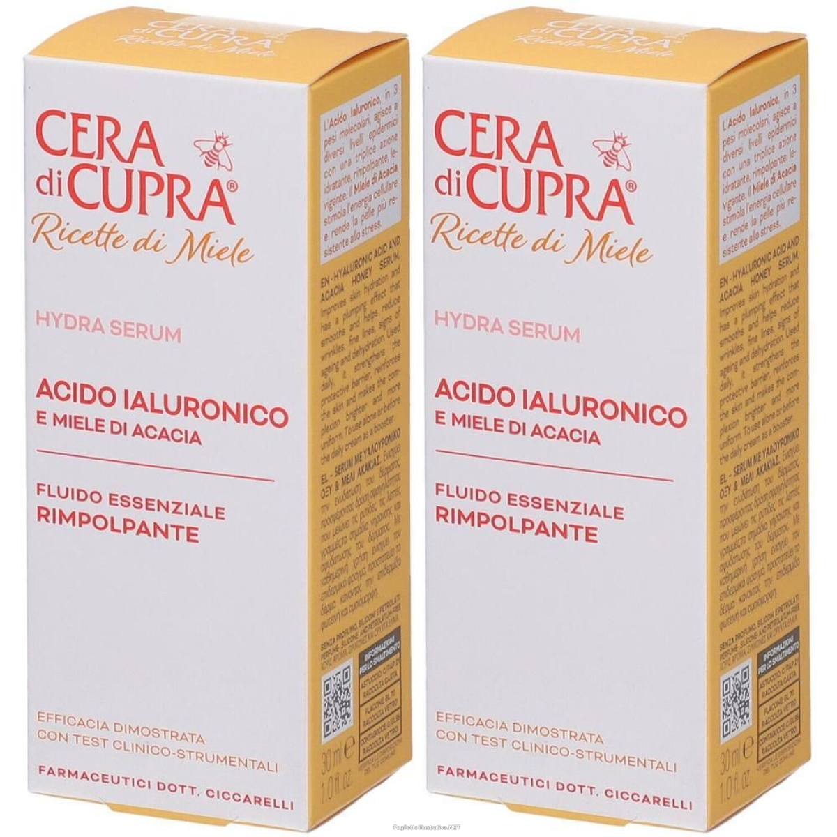 Cerca Prezzi di cera di cupra hydra serum siero acido ialuronico e miele acacia 2x3 e acquista online