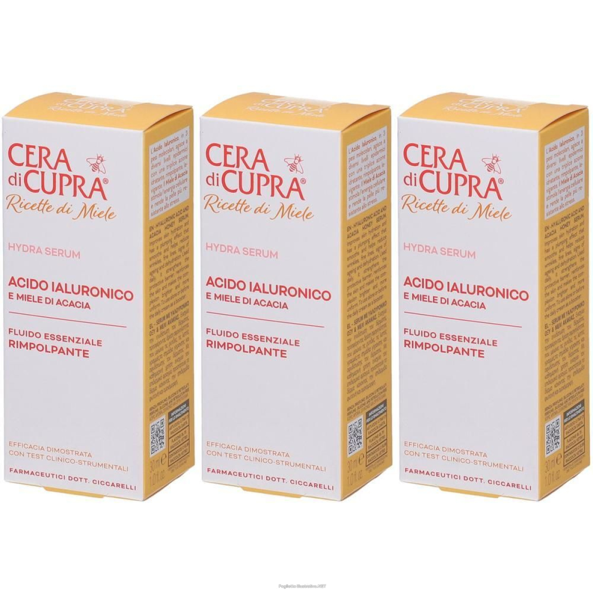 Cerca Prezzi di cera di cupra hydra serum siero acido ialuronico e miele acacia 3x3 e acquista online