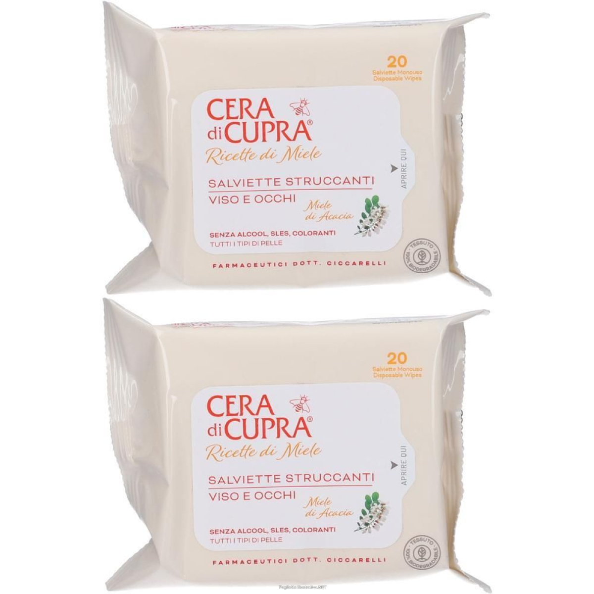 Cerca Prezzi di cera di cupra salviette struccanti 2x20 st e acquista online
