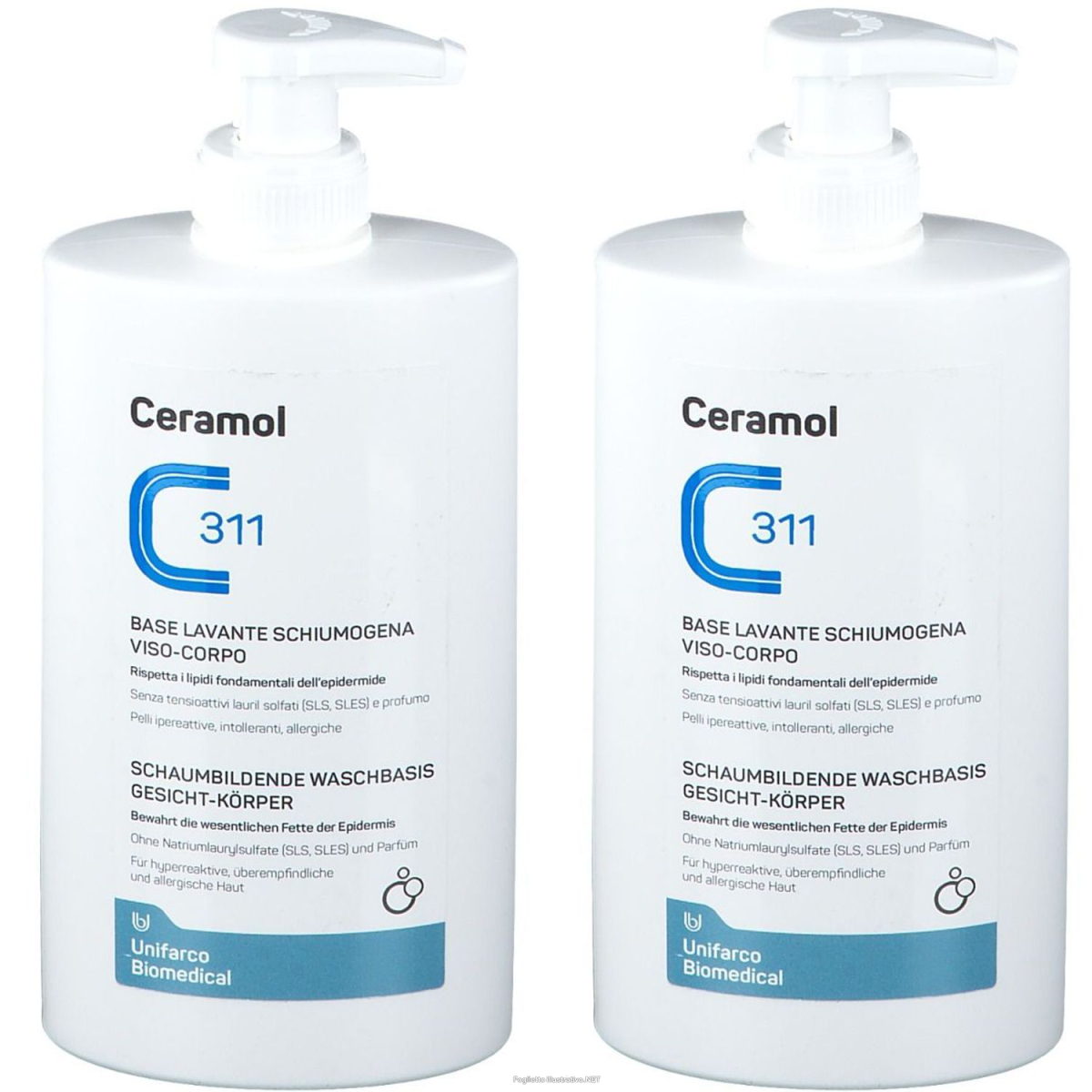 Cerca Prezzi di ceramol 311 base lavante schiumogena viso-corpo 2x400 ml schiuma e acquista online