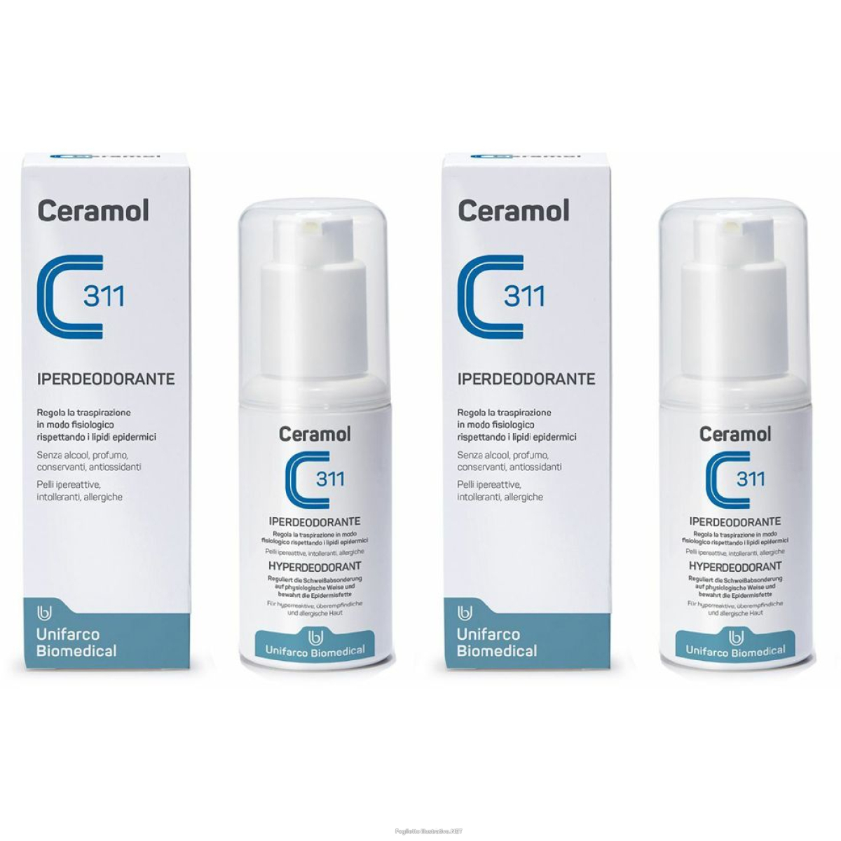 Cerca Prezzi di ceramol 311 iperdeodorante set da 2 2x75 ml deodorante spray e acquista online