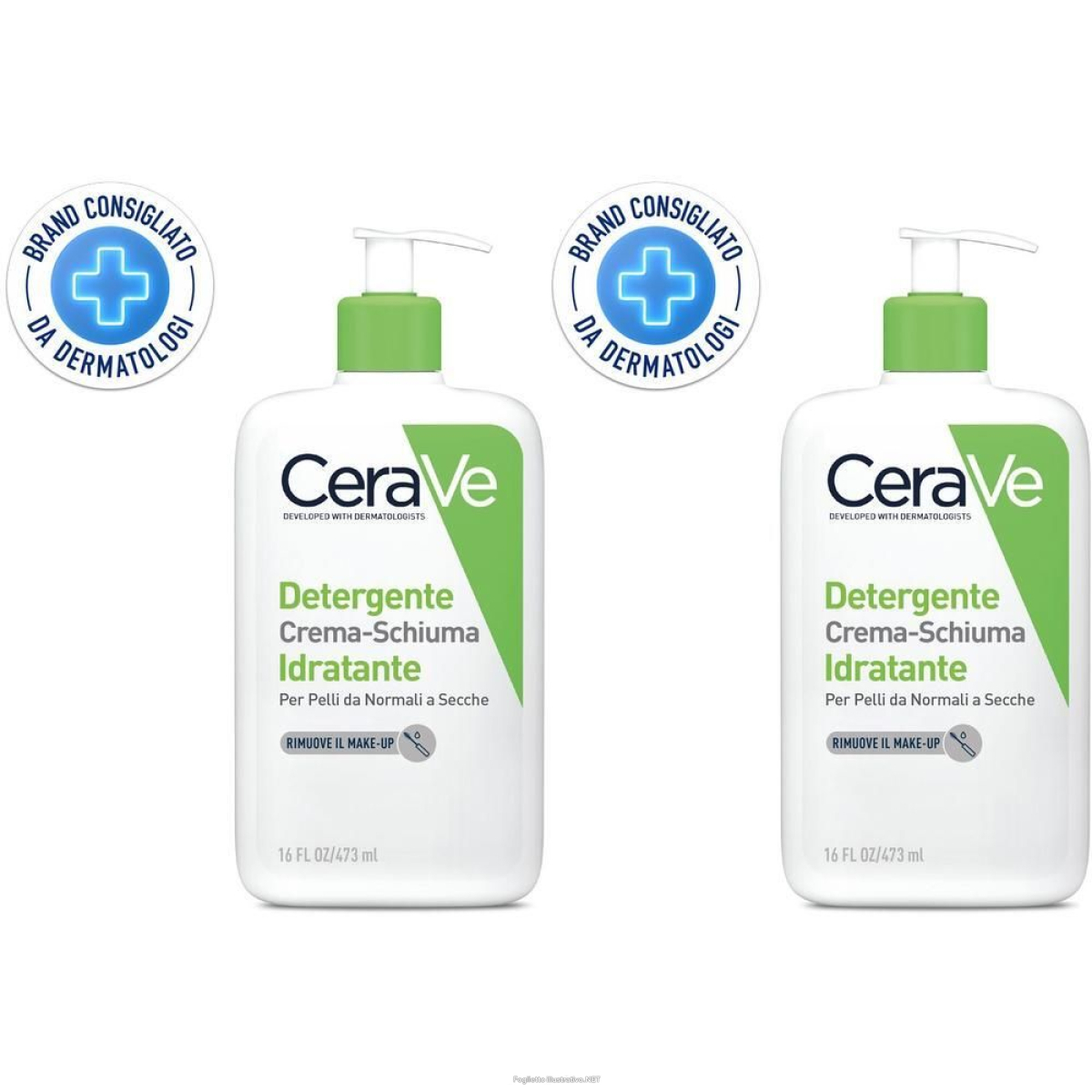 Cerca Prezzi di cerave crema schiumogena detergente idratante 2x473 ml e acquista online