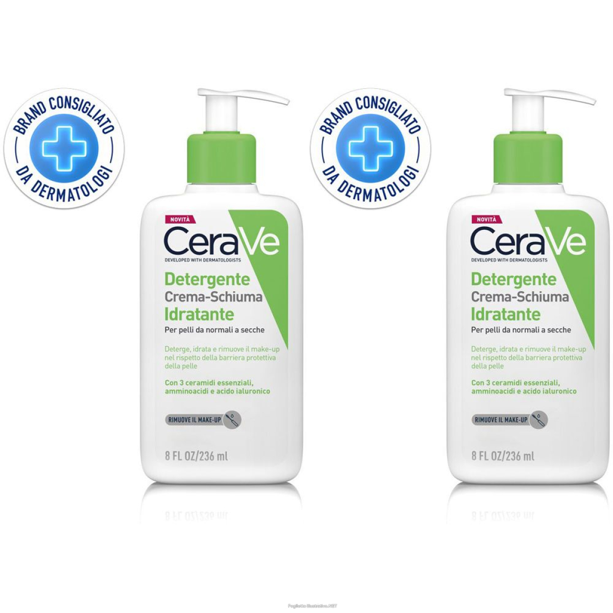 Cerca Prezzi di cerave detergente crema-schiuma idratante deterge ed idrata. con 3 cer e acquista online