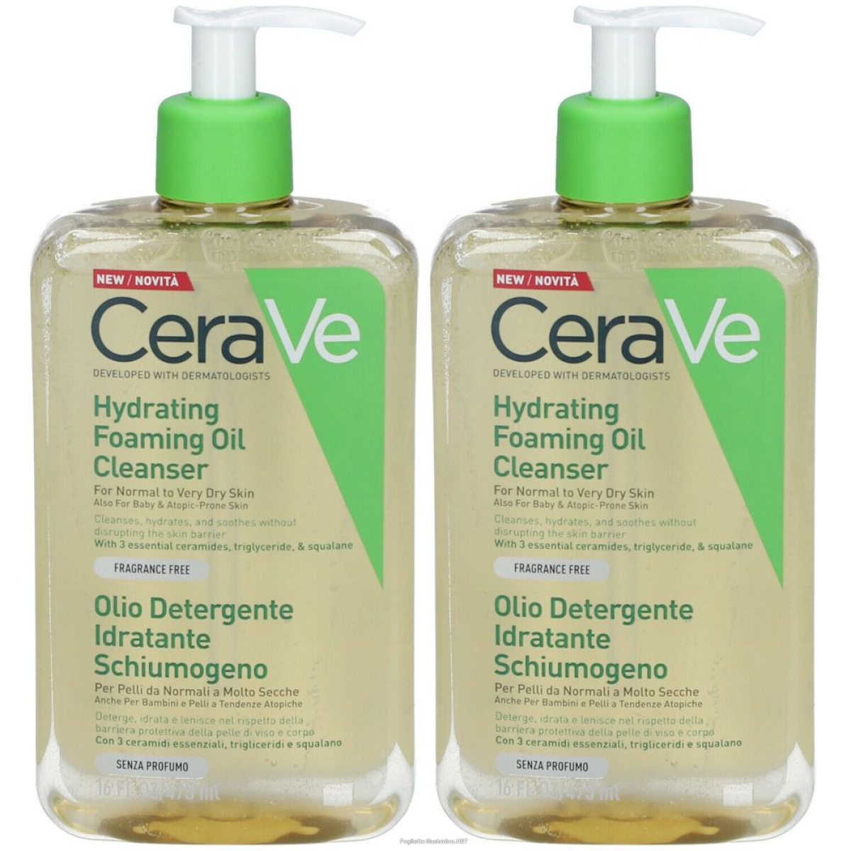 Cerca Prezzi di cerave olio detergente idratante schiumogeno set da 2 2x473 ml sapone e acquista online