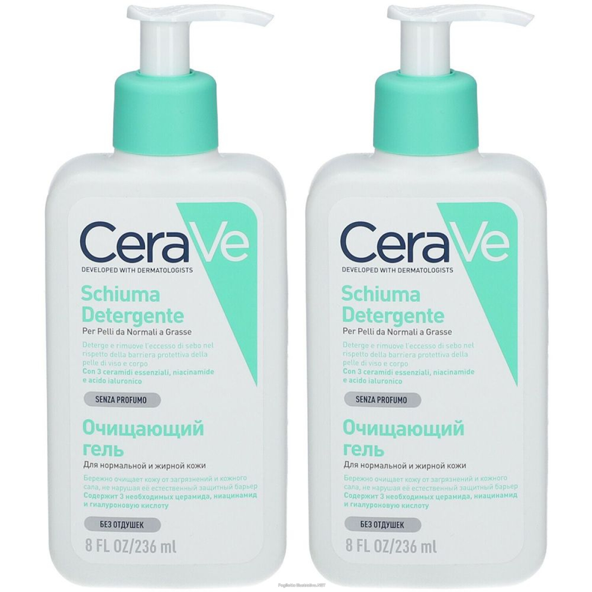 Cerca Prezzi di cerave schiuma detergente viso pelle grassa seboregolatrice 2x236 ml s e acquista online