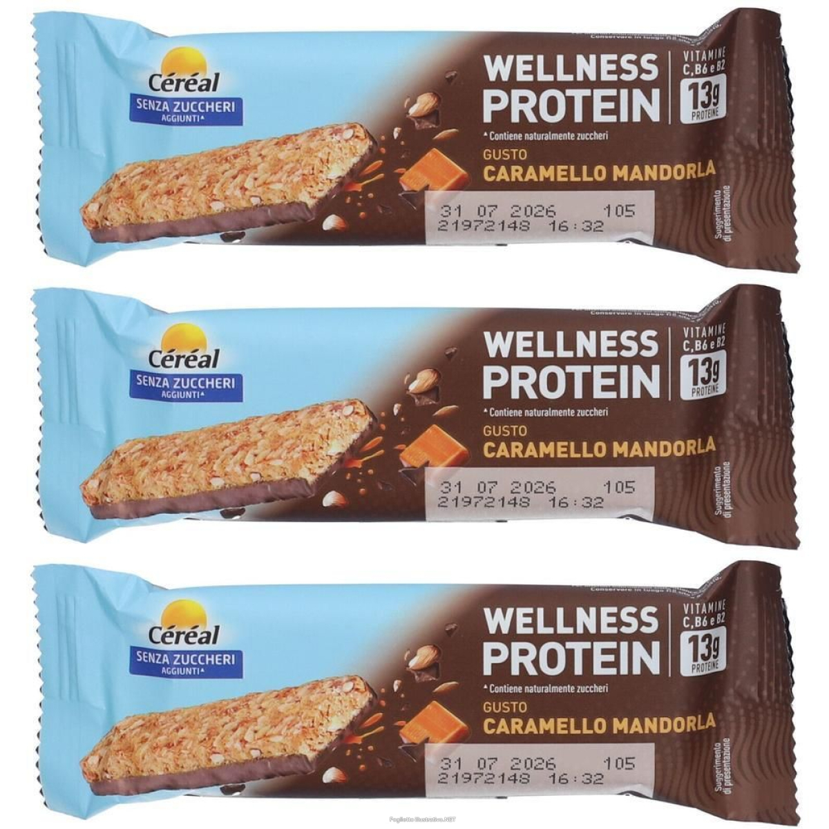 Cerca Prezzi di cereal barretta wellness protein caramello mandorla 45 g e acquista online