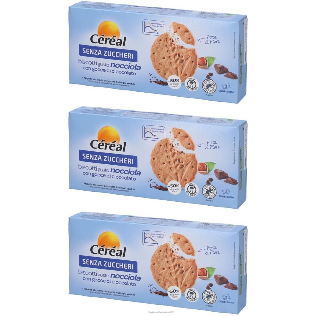 Cerca Prezzi di cereal biscotti nocciola senza zucchero 3x132 g e acquista online