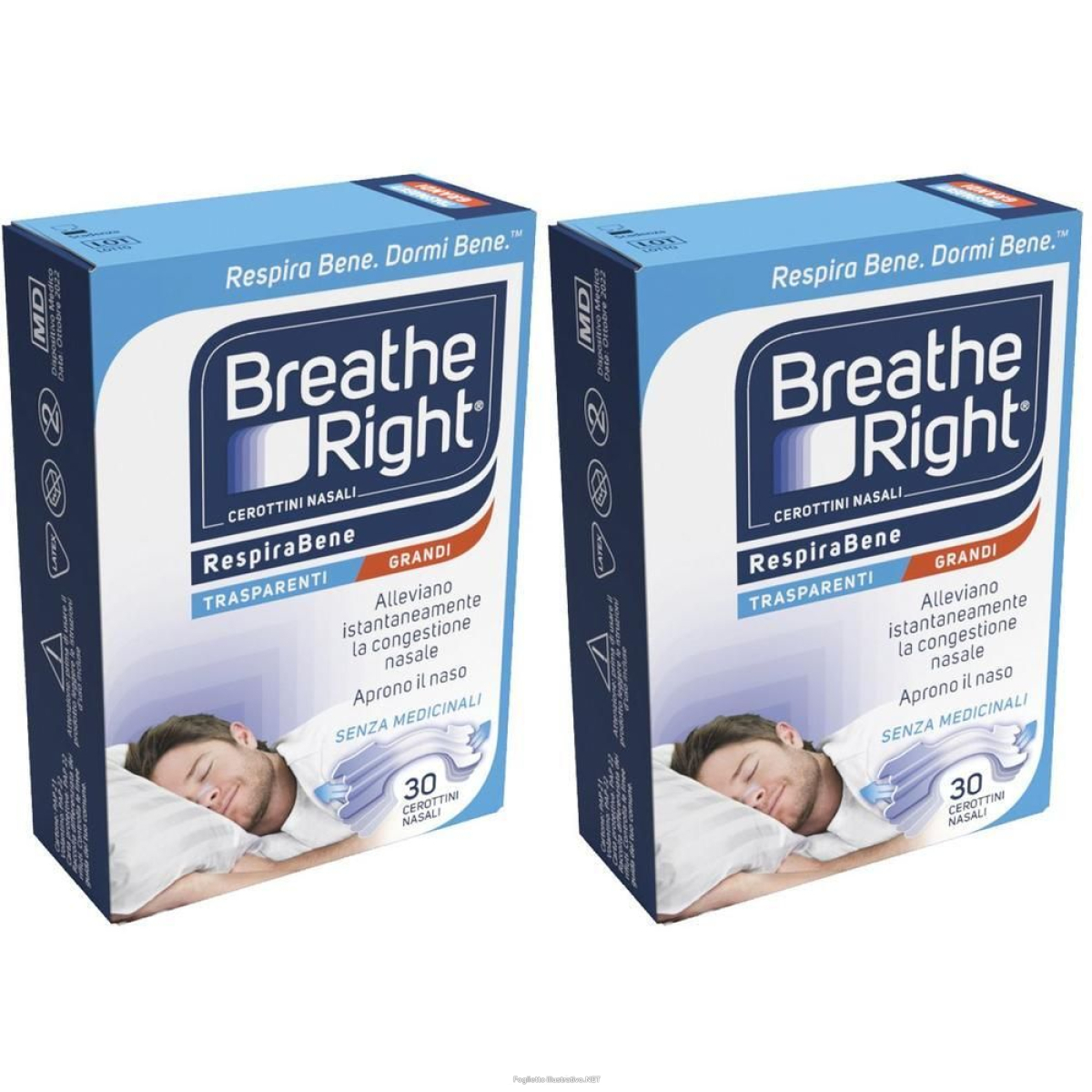 Cerca Prezzi di cerotti nasali breathe right trasparenti grandi 30 pezzi 2x30 st e acquista online