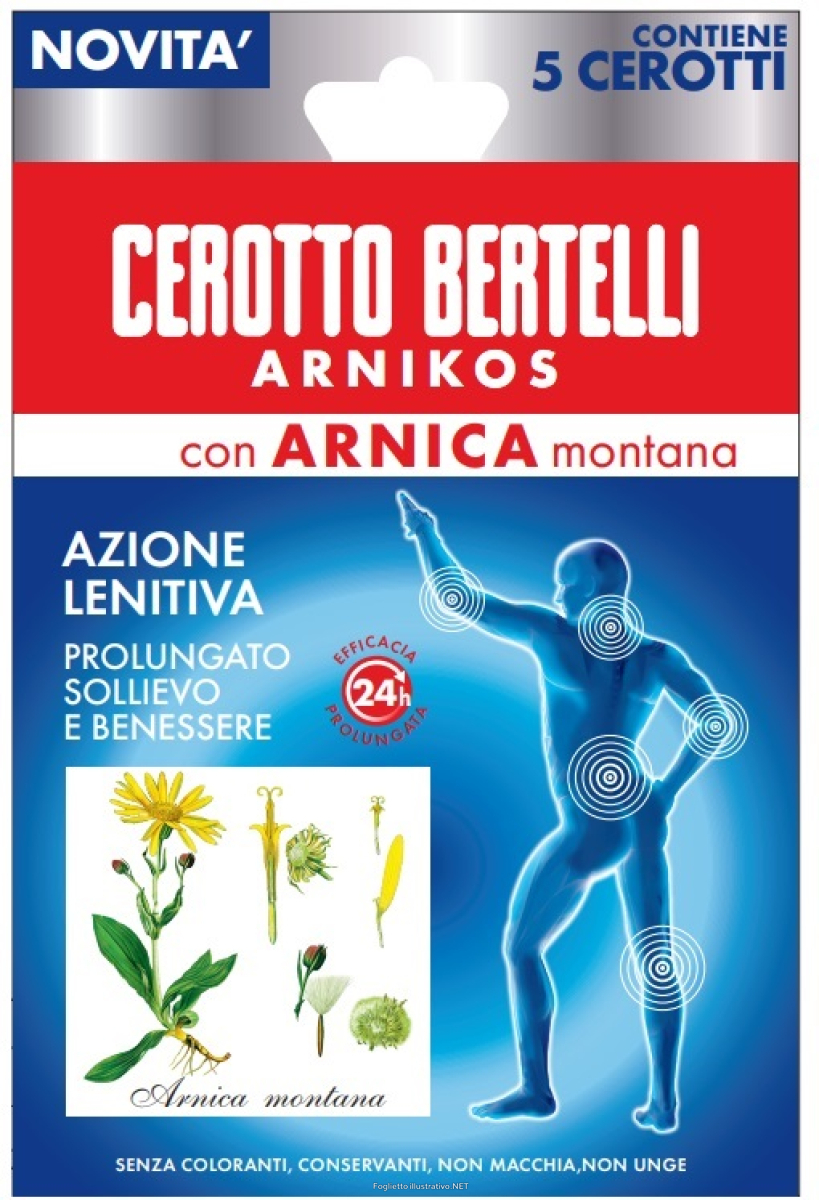 Cerca Prezzi di cerotto bertelli arnikos azione lenitiva prolungato sollievo e benessere 5 pezzi e acquista online