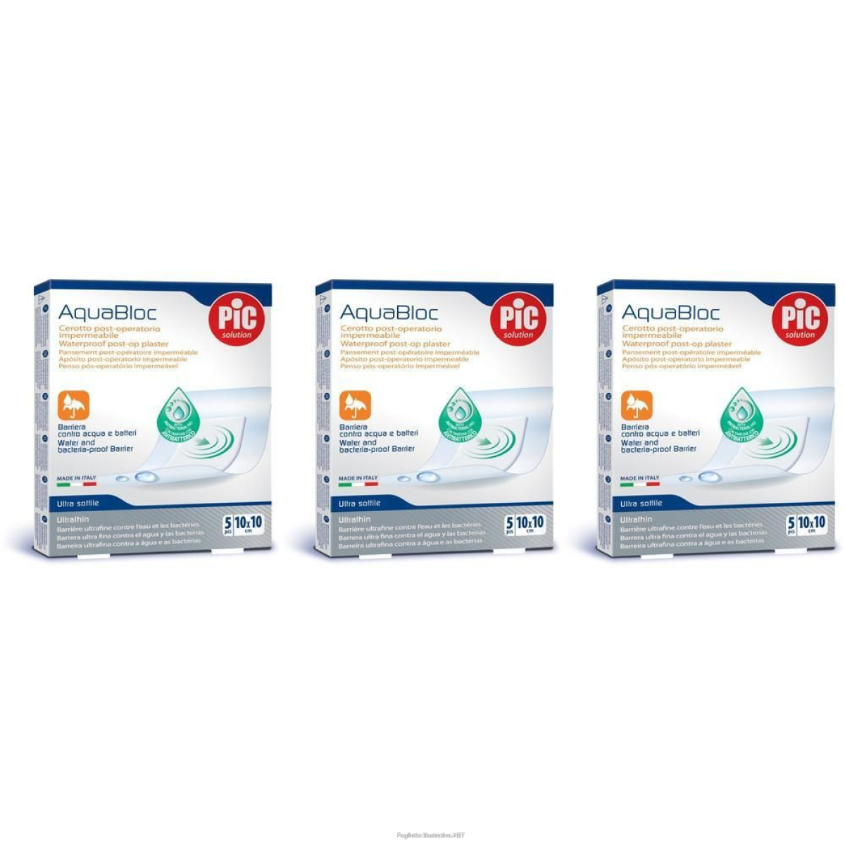 Cerca Prezzi di cerotto pic aquabloc 10x10cm antibatterico 5 pezzi 3x5 st e acquista online
