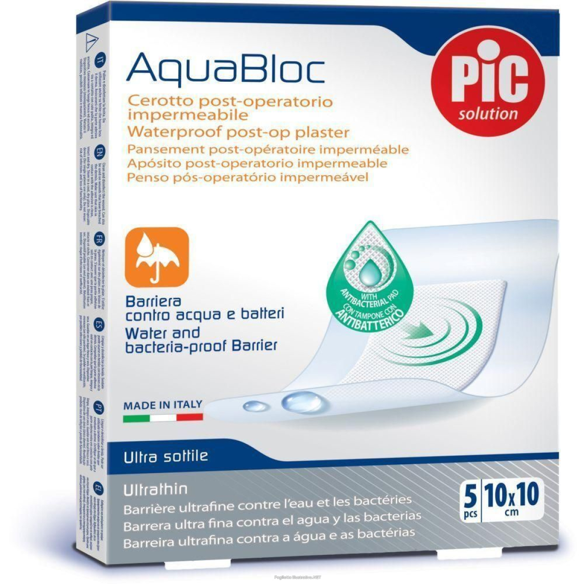 Cerca Prezzi di cerotto pic aquabloc 10x10cm antibatterico 5 pezzi 4x5 st e acquista online
