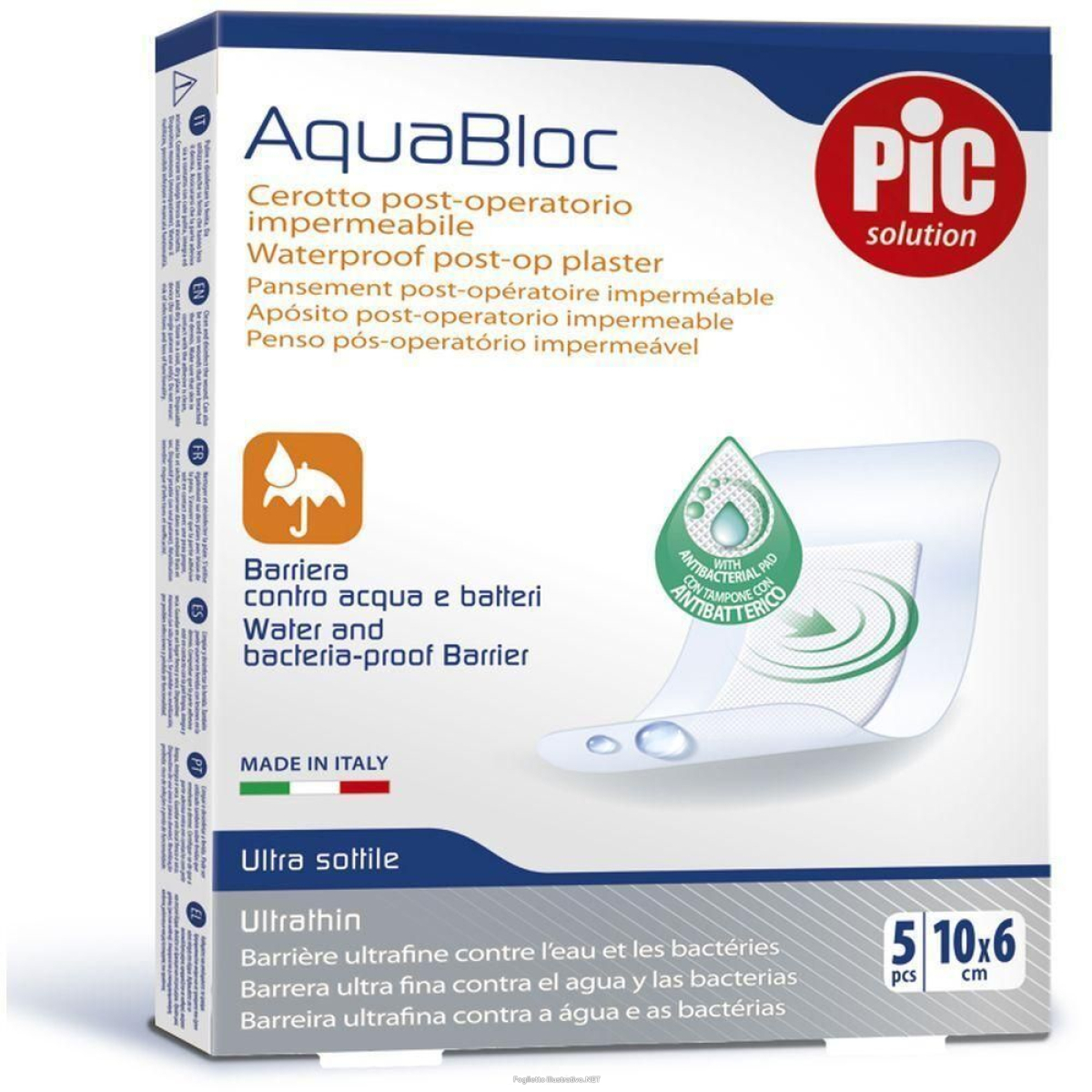 Cerca Prezzi di cerotto pic aquabloc 10x6 sterile antibatterico 5 pezzi 4x5 st e acquista online