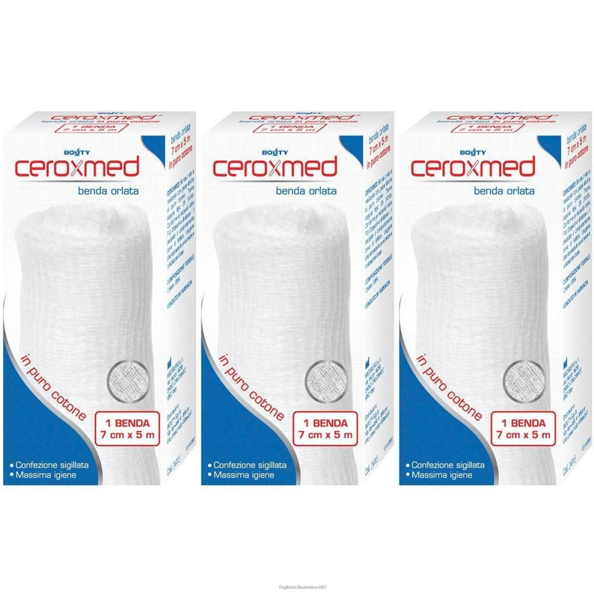 Cerca Prezzi di ceroxmed benda in garza idrofila orlata 7x5 cm 1 pz bendaggio/i e acquista online