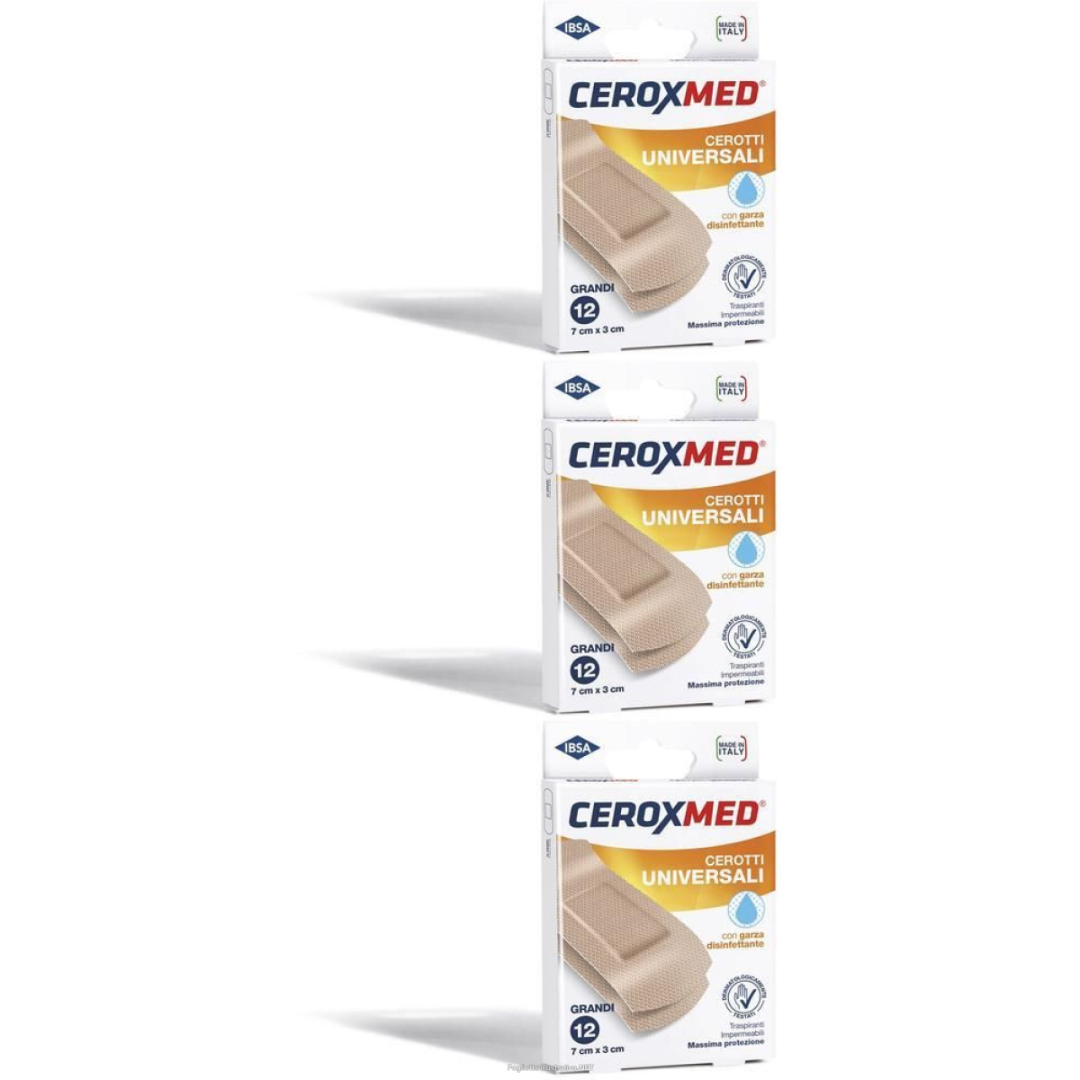 Cerca Prezzi di ceroxmed cerotti universali grandi 7cm x 3cm 3x12 st e acquista online