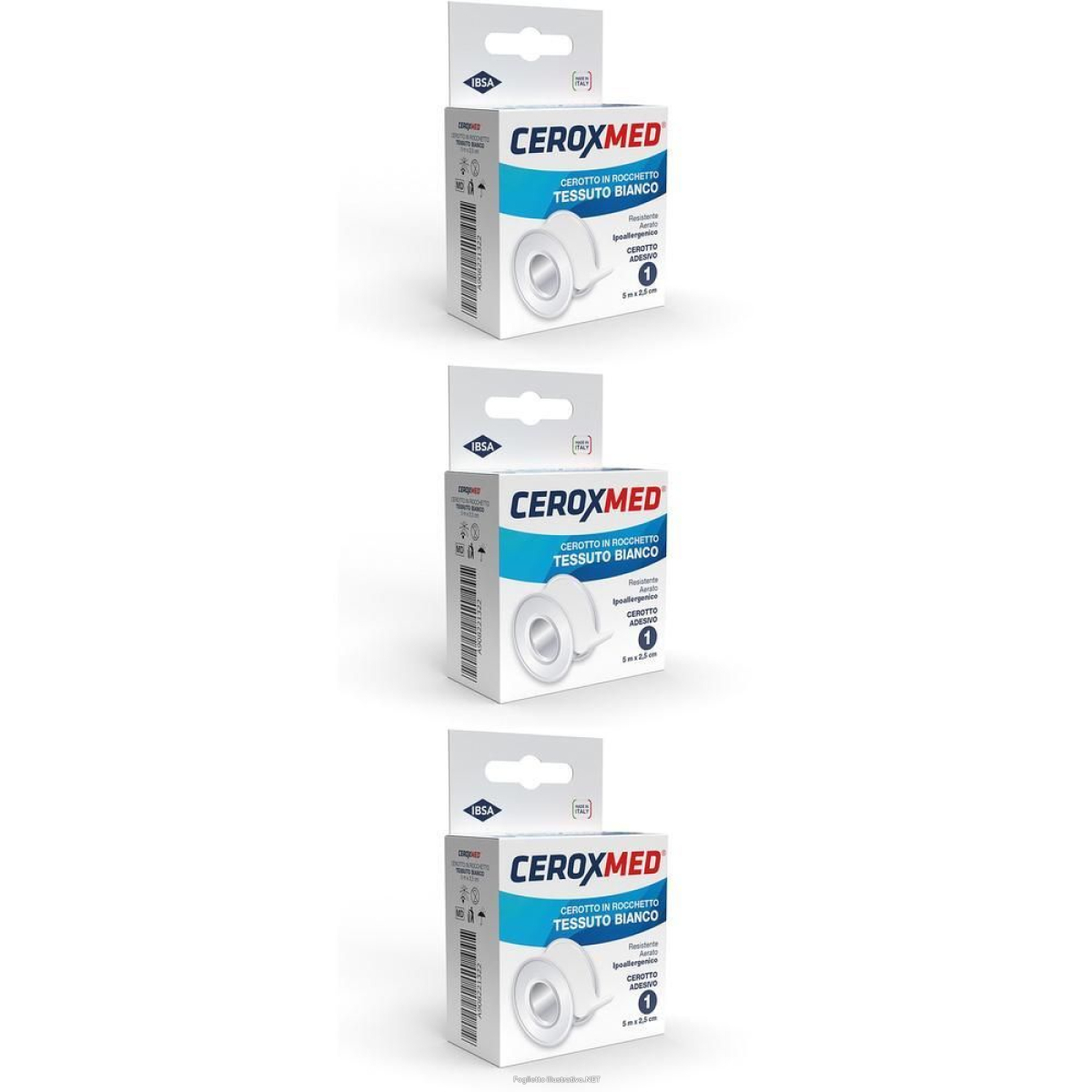 Cerca Prezzi di ceroxmed white tex rocchetto tessuto bianco mt.5x cm 2,50 3x1 pz cerot e acquista online