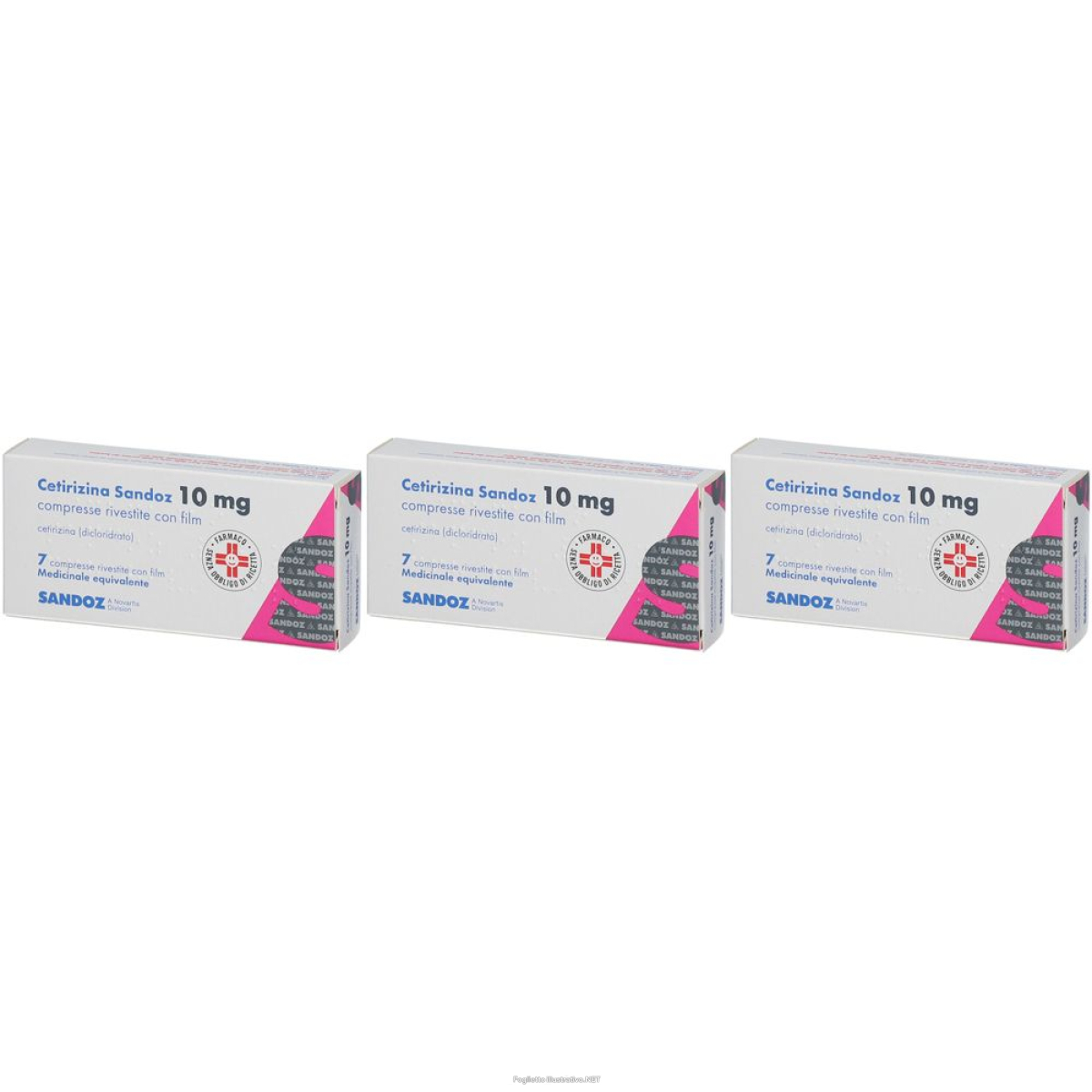 Cerca Prezzi di cetirizina sandoz 10 mg set da 3 3x7 pz compresse rivestite con film e acquista online