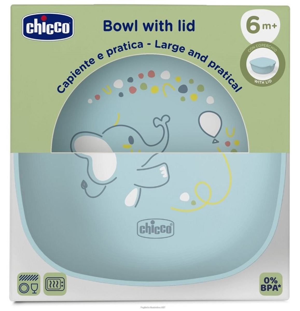 Cerca Prezzi di chicco ciotola con coperchio 6m+ azzurro 1 pezzo e acquista online