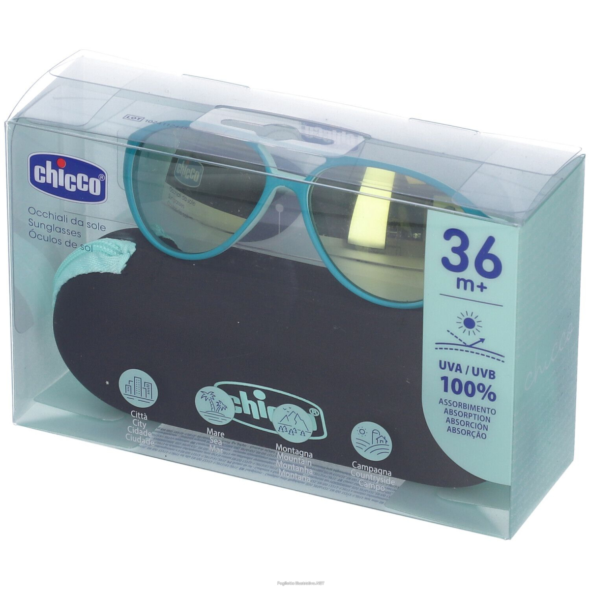 Cerca Prezzi di chicco occhiale da sole per bambini 36 m+ colore verde con lenti specchiate e acquista online