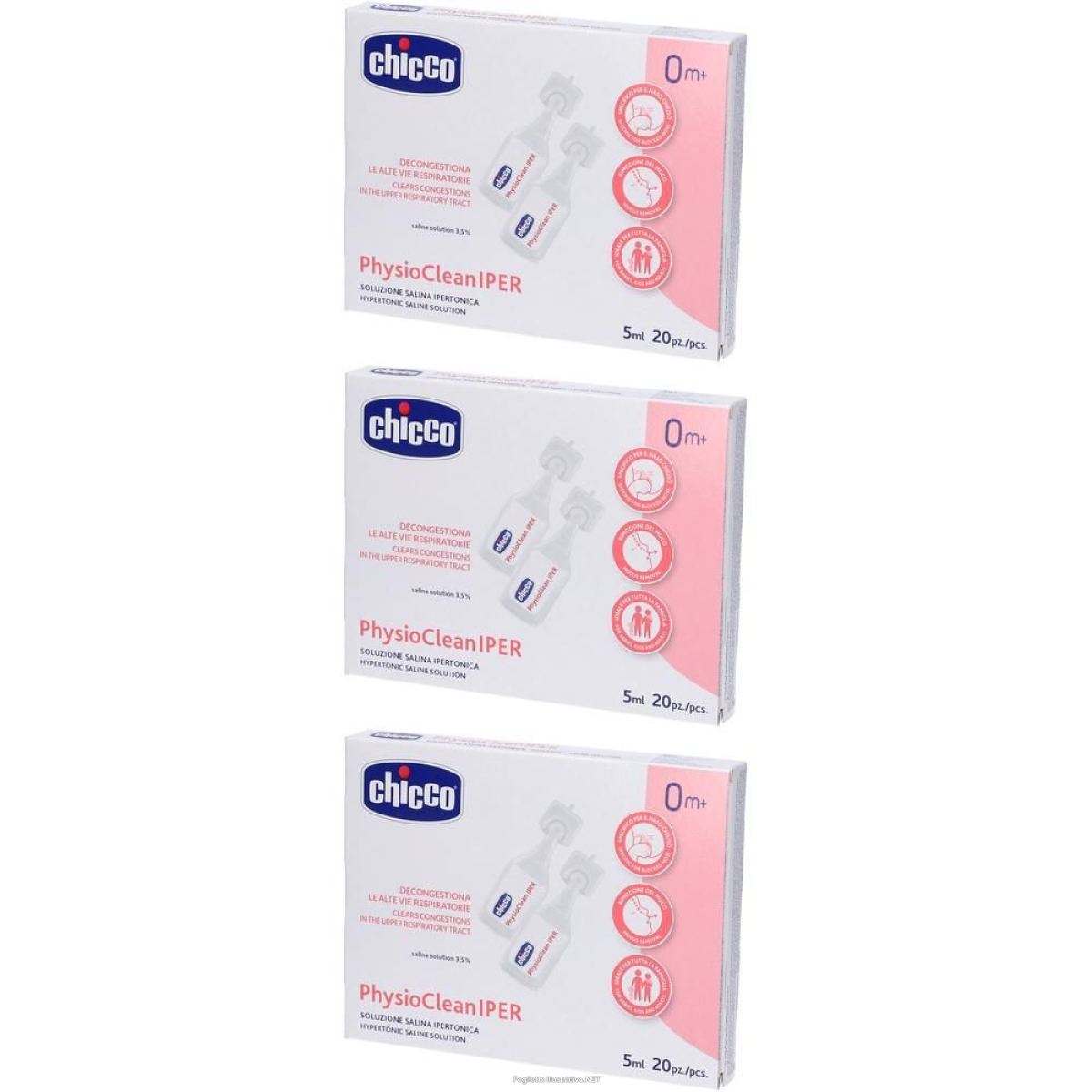Cerca Prezzi di chicco physioclean iper soluzione salina ipertonica fiale 3x20x5 ml e acquista online
