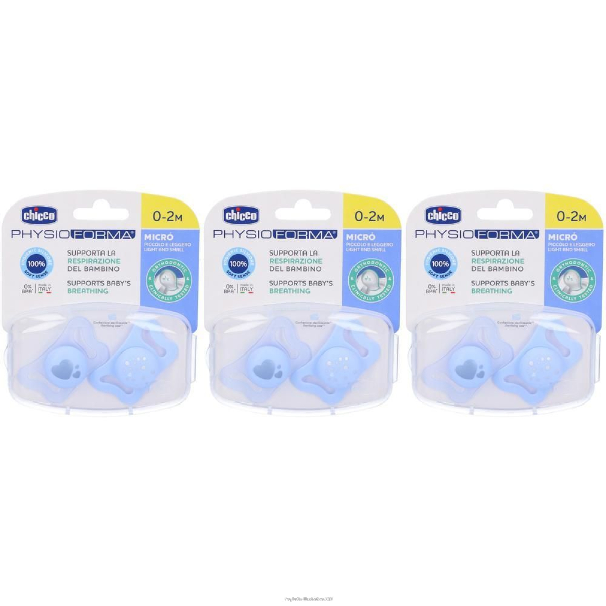 Cerca Prezzi di chicco physioforma micro succhietto azzurro 0-2 mesi 3x1 st e acquista online