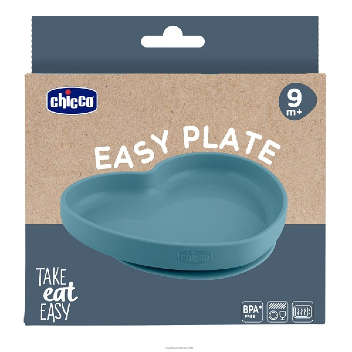 Cerca Prezzi di chicco piatto cuore in silicone azzurro 9m+ e acquista online