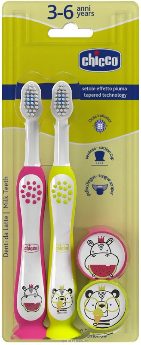 Cerca Prezzi di chicco spazzolino 3-6 anni colore rosa e giallo 2 pezzi e acquista online